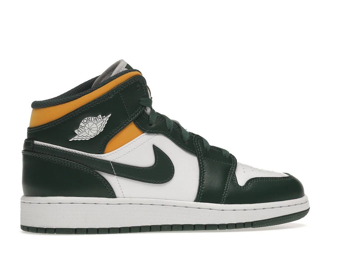 Vue 35 de Jordan 1 Mid Sonics (2021) (GS)