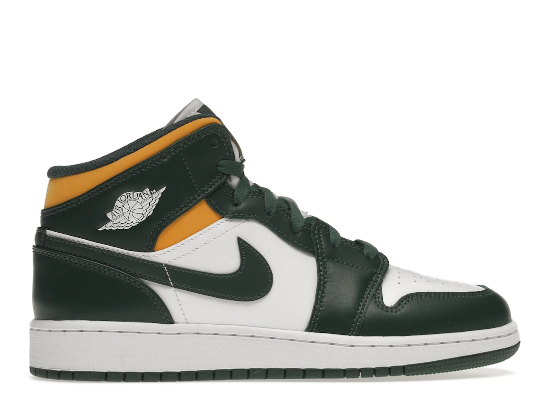 Vue 36 de Jordan 1 Mid Sonics (2021) (GS)