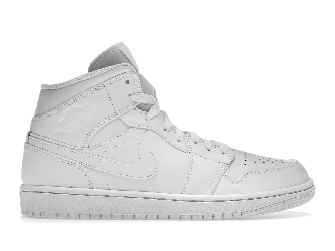 Vue 1 de Jordan 1 Mid Triple White