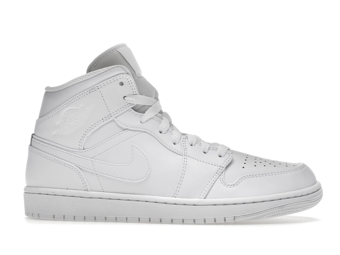 Vue 2 de Jordan 1 Mid Triple White