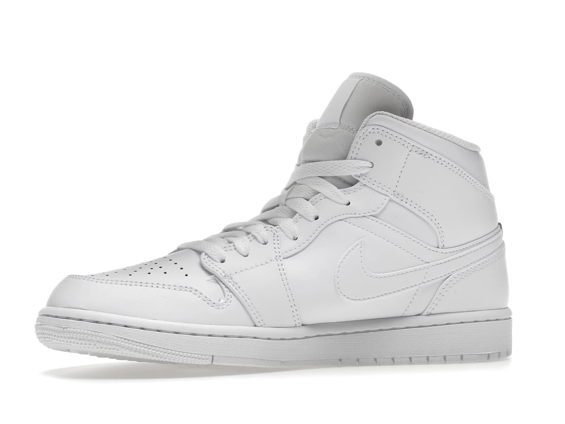 Vue 17 de Jordan 1 Mid Triple White