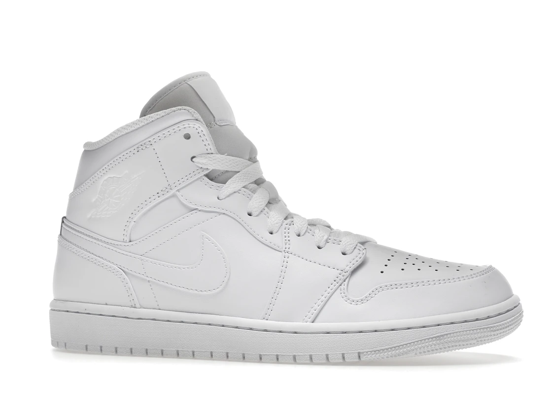 Vue 3 de Jordan 1 Mid Triple White