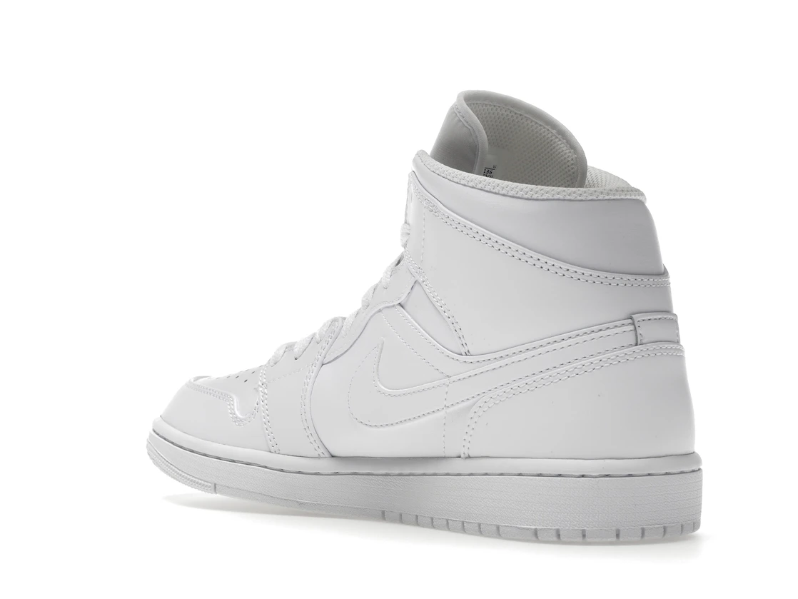 Vue 24 de Jordan 1 Mid Triple White