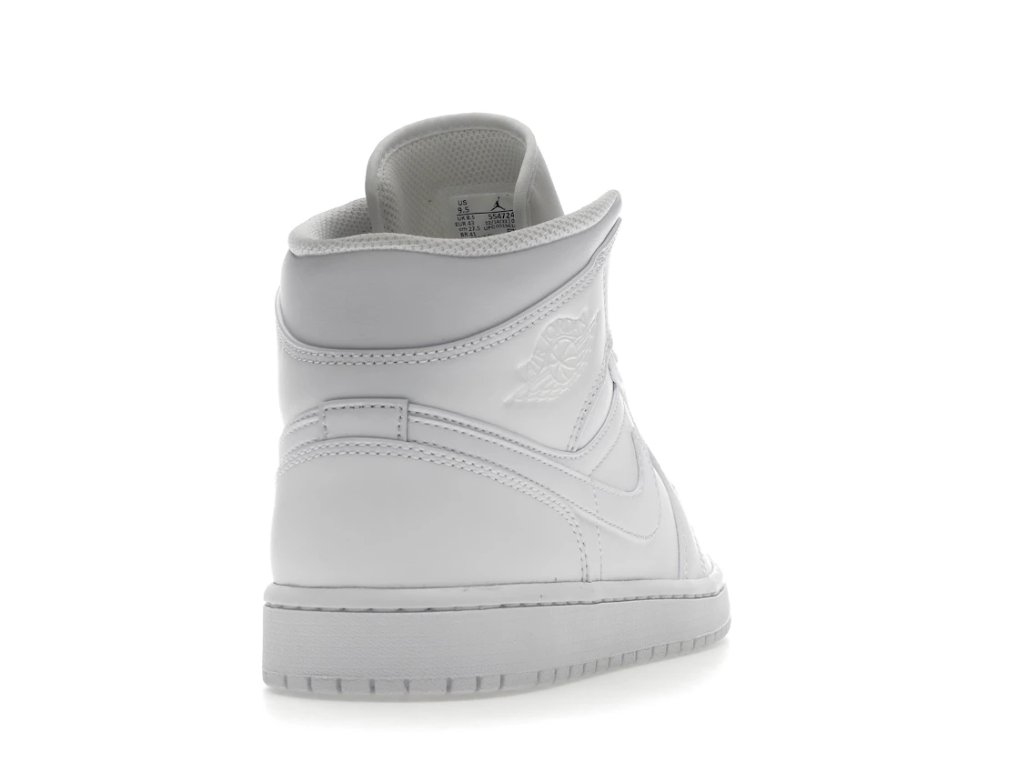 Vue 30 de Jordan 1 Mid Triple White