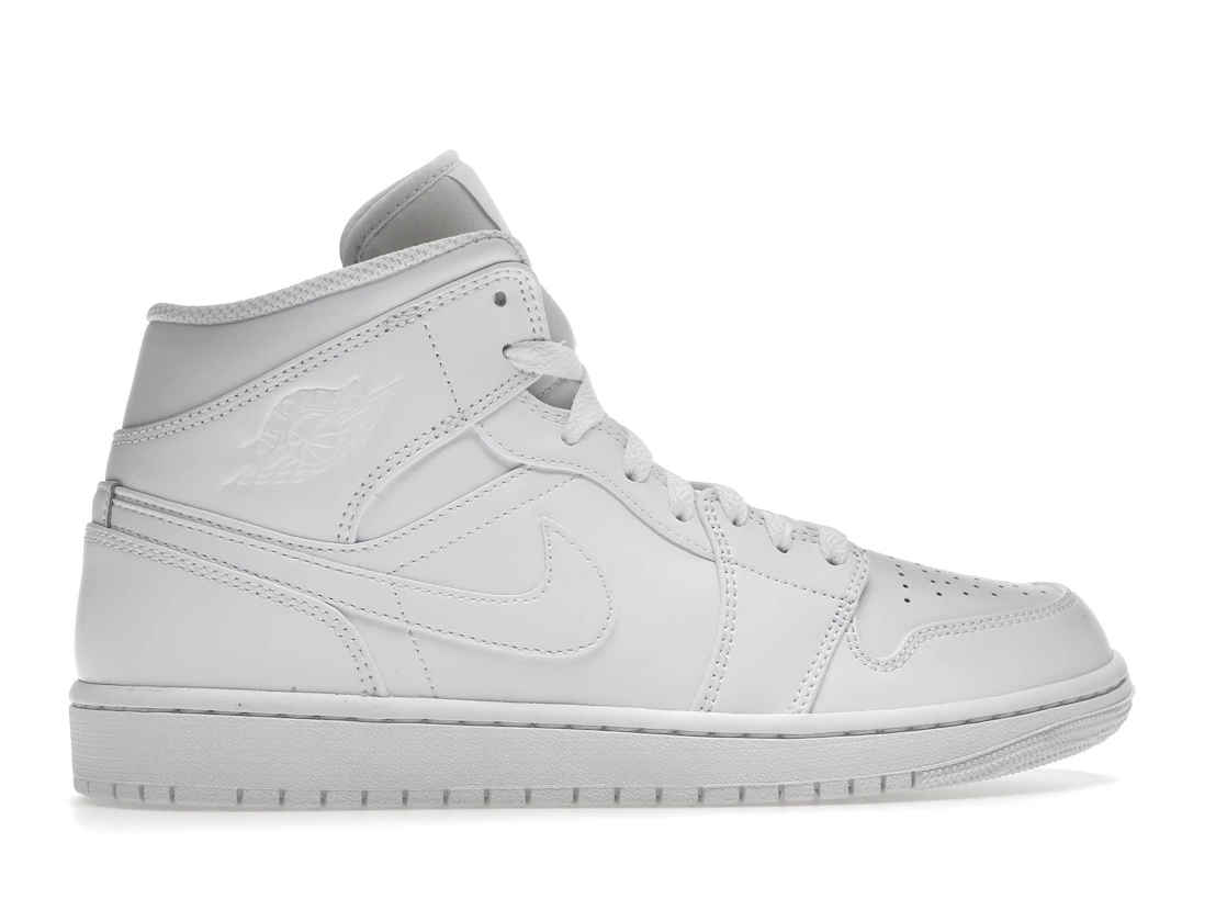 Vue 36 de Jordan 1 Mid Triple White