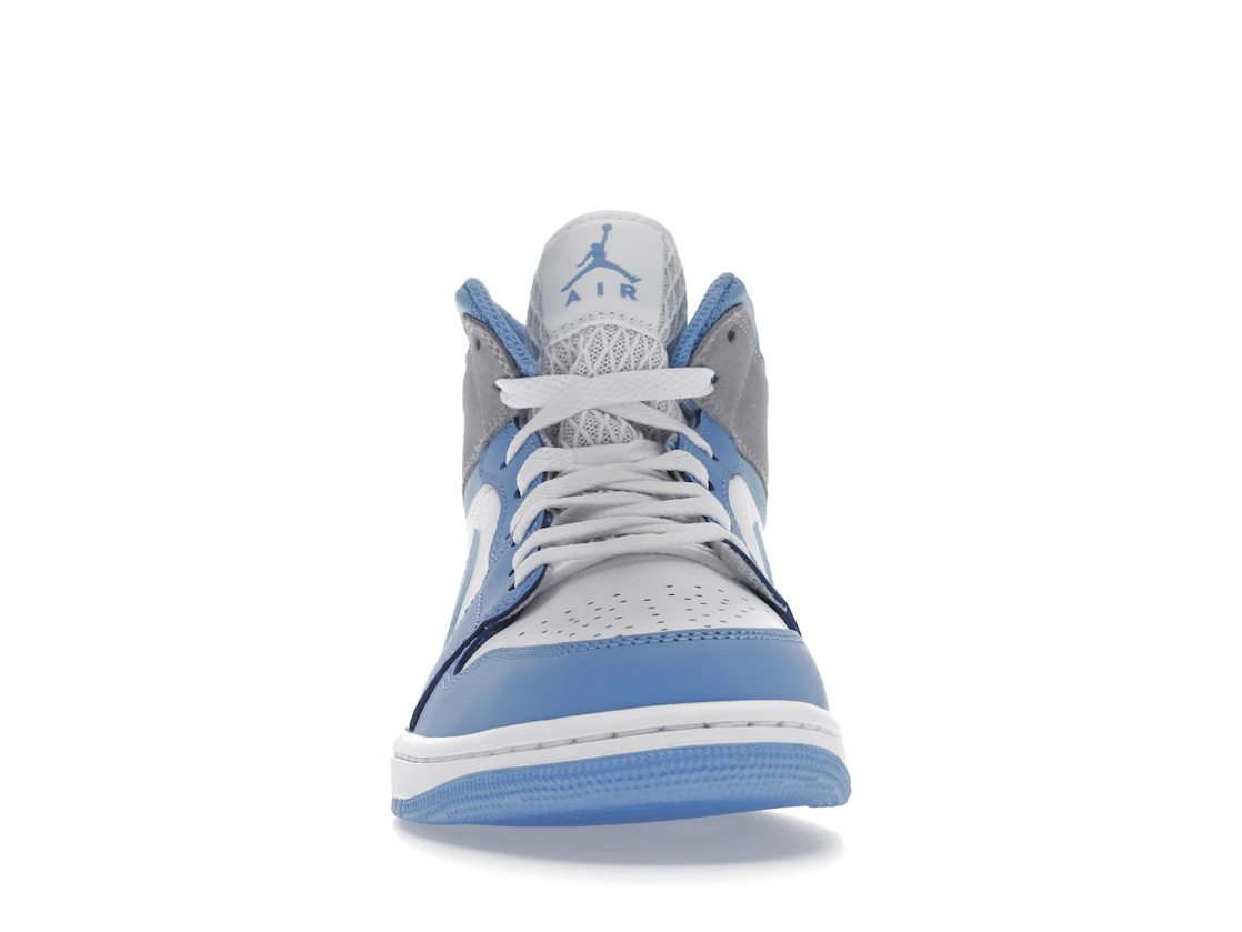 Vue 10 de Jordan 1 Mid University Blue Grey