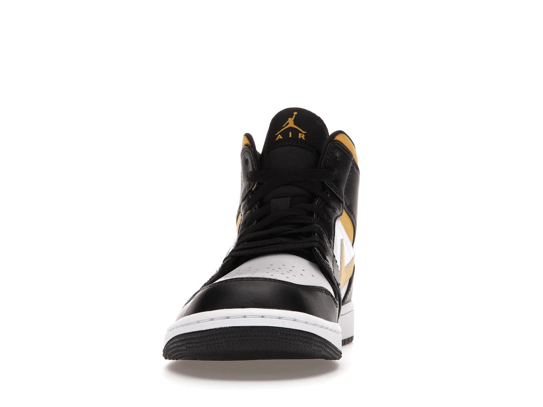 Vue 11 de Jordan 1 Mid White Pollen Black
