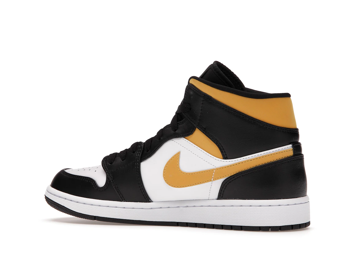 Vue 22 de Jordan 1 Mid White Pollen Black