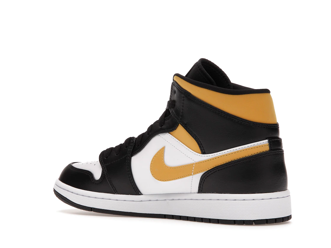 Vue 23 de Jordan 1 Mid White Pollen Black