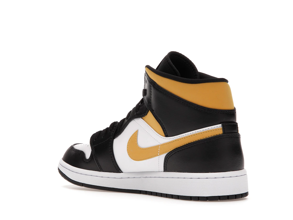 Vue 24 de Jordan 1 Mid White Pollen Black