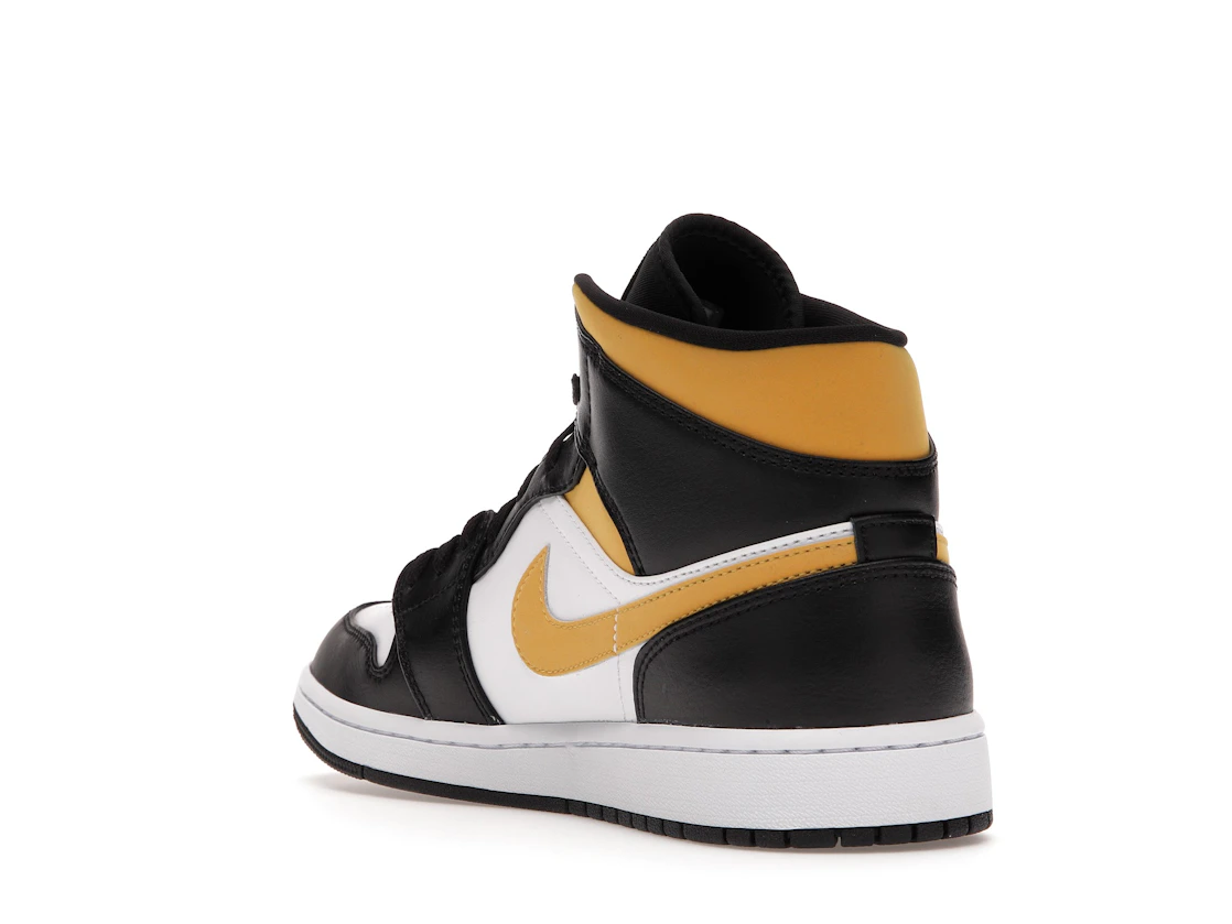 Vue 25 de Jordan 1 Mid White Pollen Black