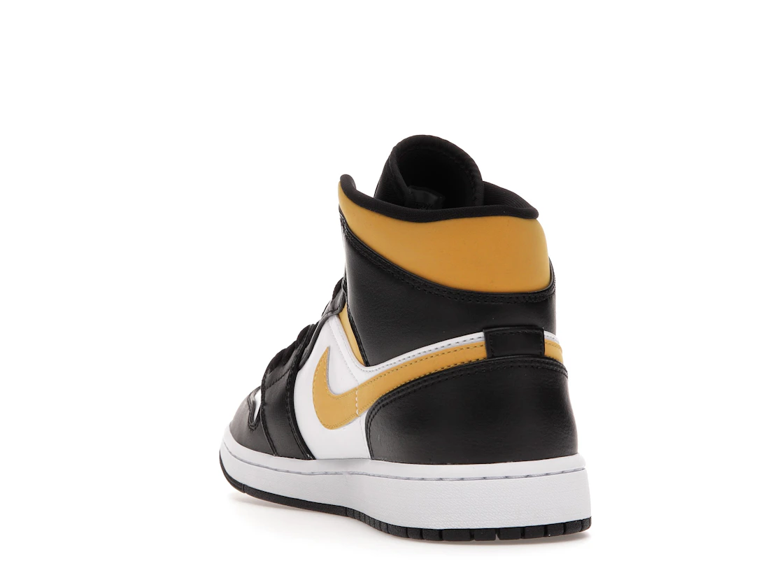 Vue 26 de Jordan 1 Mid White Pollen Black