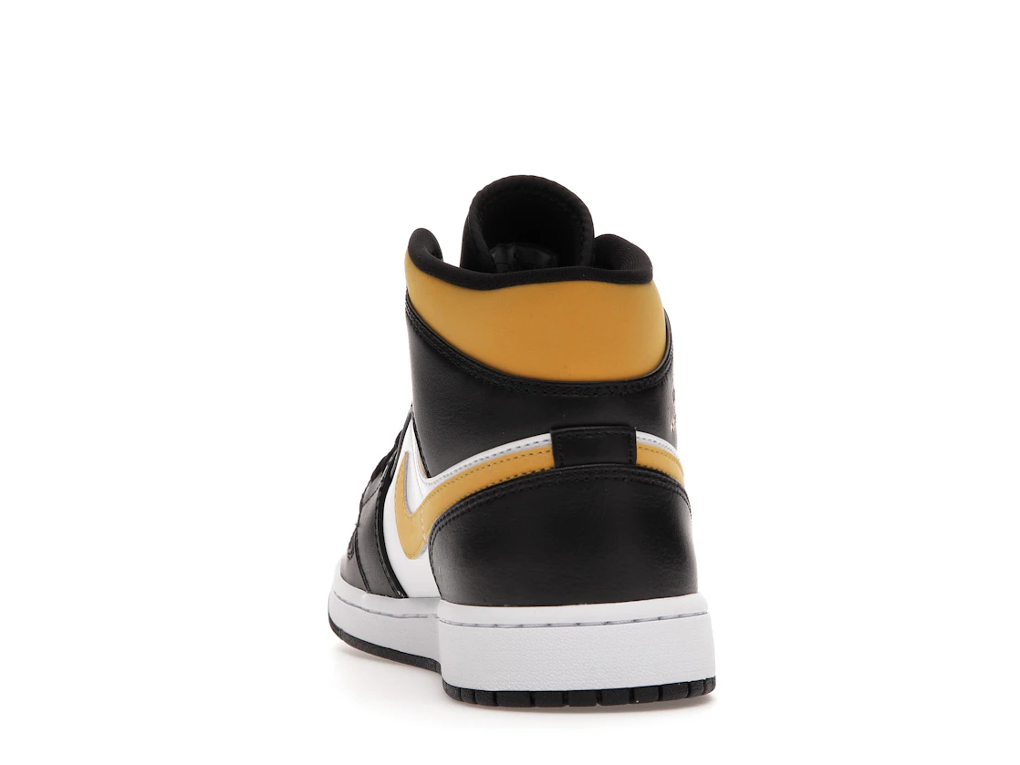 Vue 27 de Jordan 1 Mid White Pollen Black