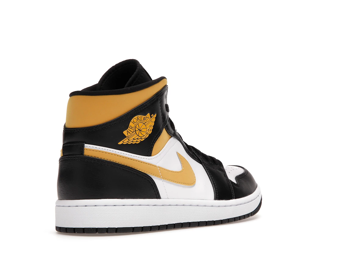 Vue 32 de Jordan 1 Mid White Pollen Black