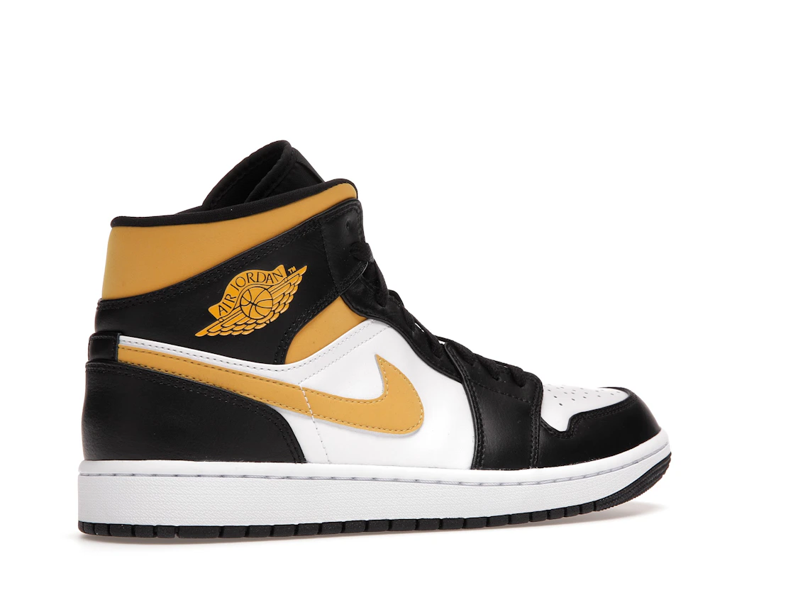Vue 34 de Jordan 1 Mid White Pollen Black