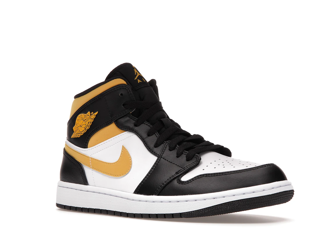 Vue 5 de Jordan 1 Mid White Pollen Black