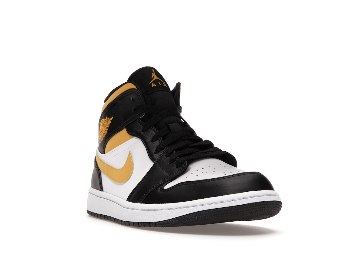 Vue 7 de Jordan 1 Mid White Pollen Black