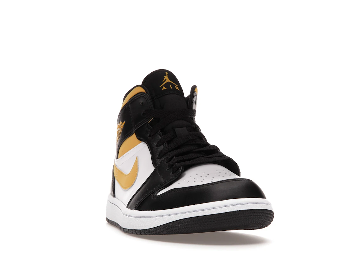 Vue 8 de Jordan 1 Mid White Pollen Black