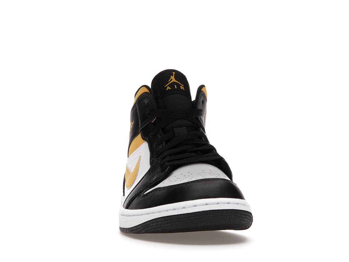 Vue 9 de Jordan 1 Mid White Pollen Black