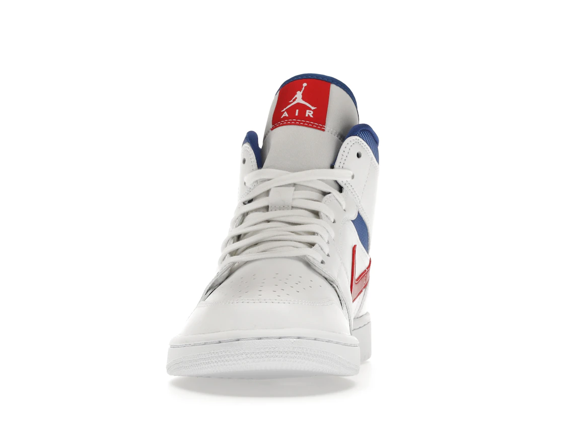 Vue 11 de Jordan 1 Mid White Red Royal 