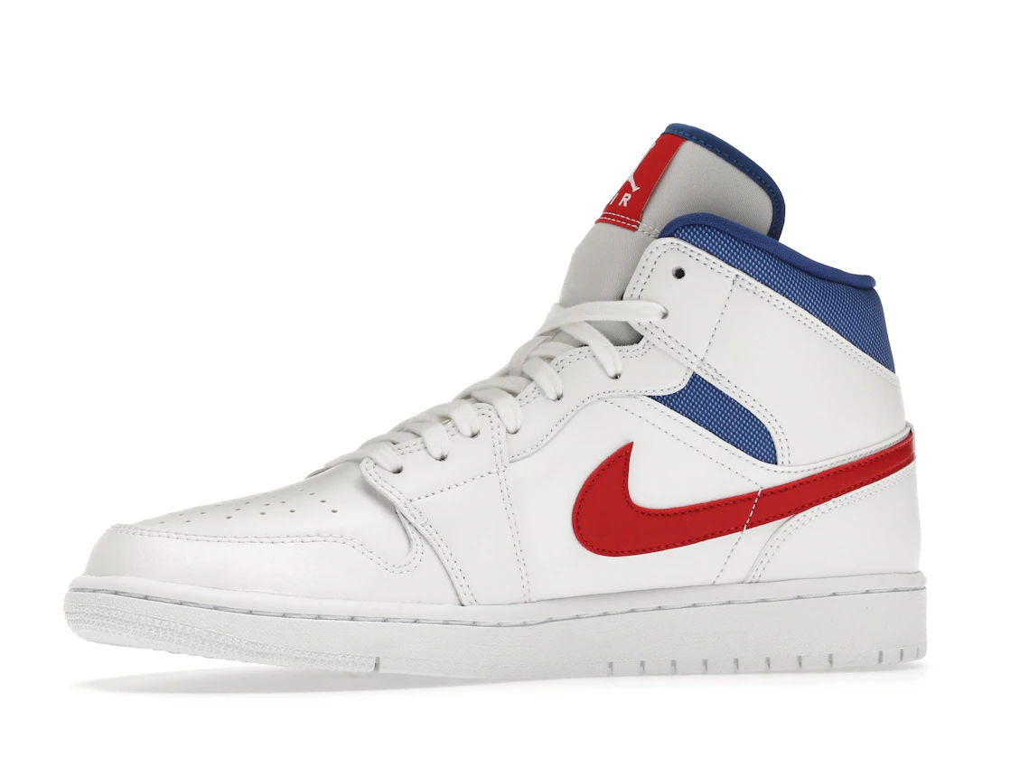 Vue 17 de Jordan 1 Mid White Red Royal 