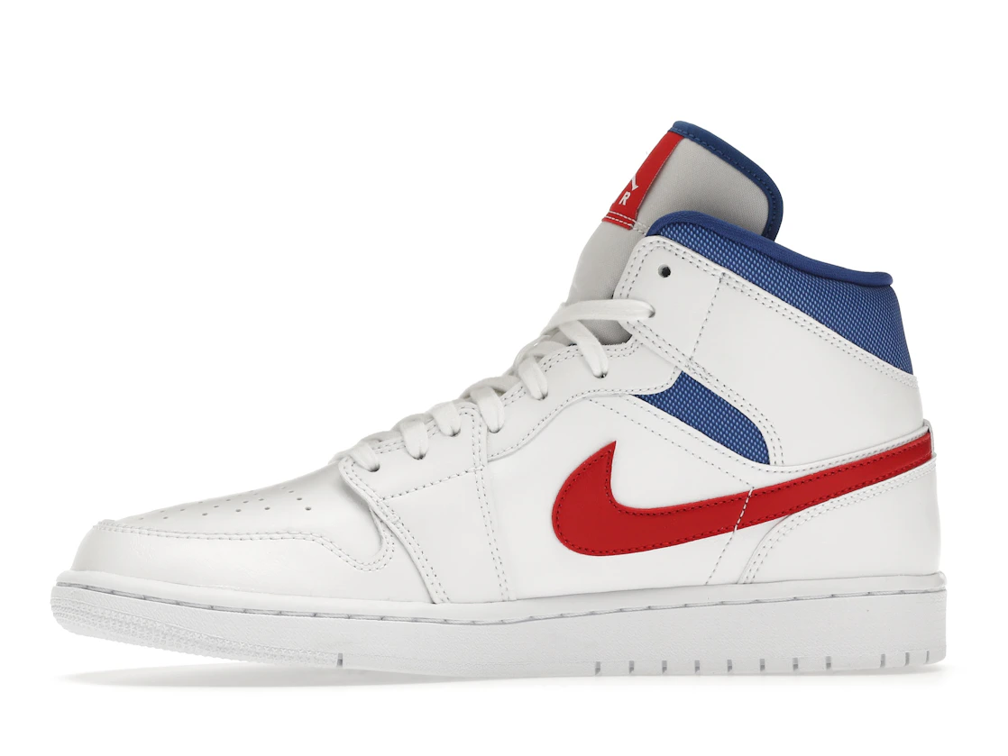 Vue 18 de Jordan 1 Mid White Red Royal 