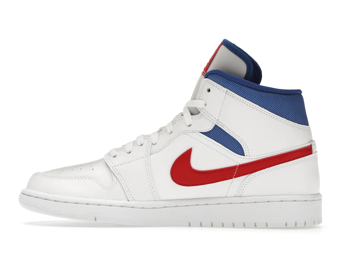 Vue 20 de Jordan 1 Mid White Red Royal 