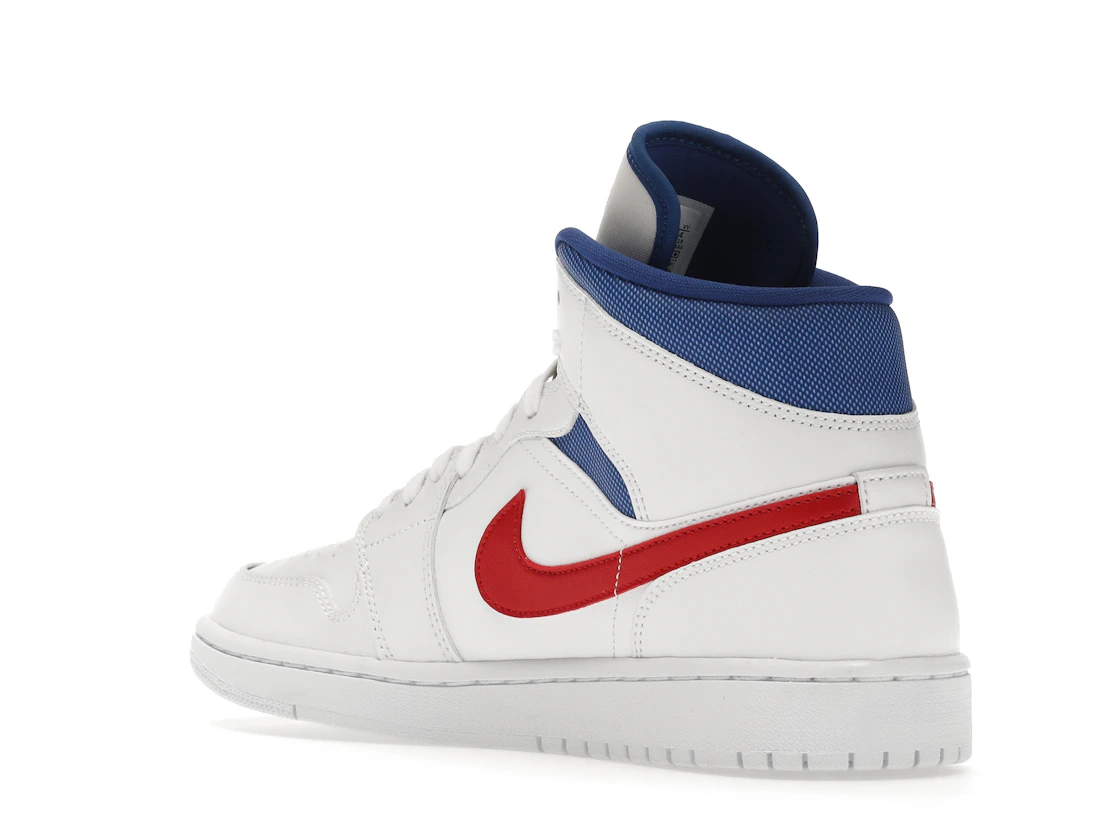 Vue 24 de Jordan 1 Mid White Red Royal 