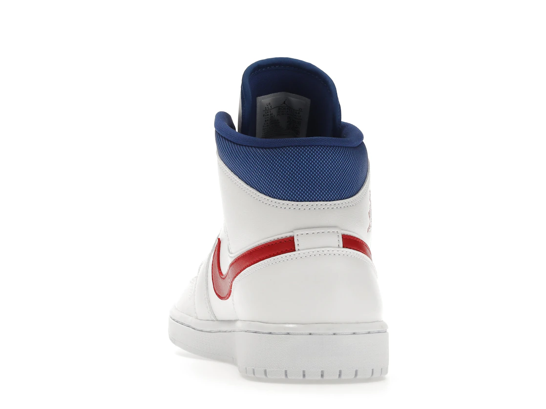 Vue 27 de Jordan 1 Mid White Red Royal 