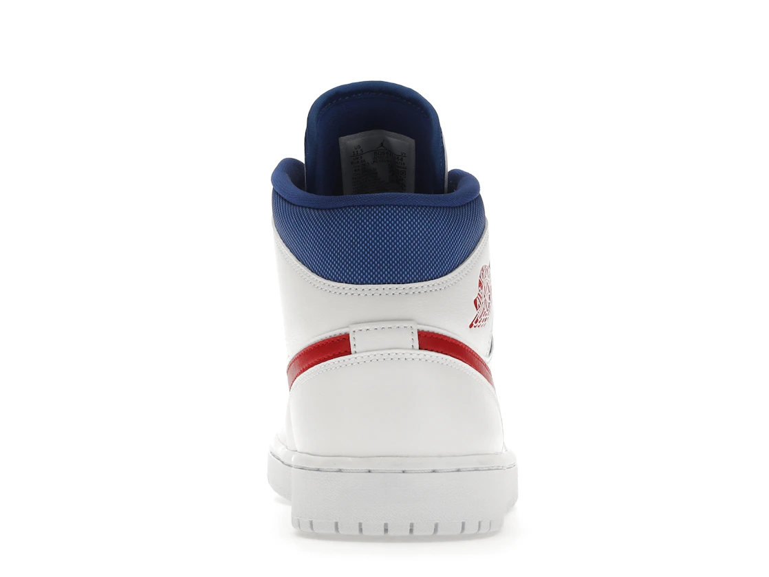 Vue 28 de Jordan 1 Mid White Red Royal 