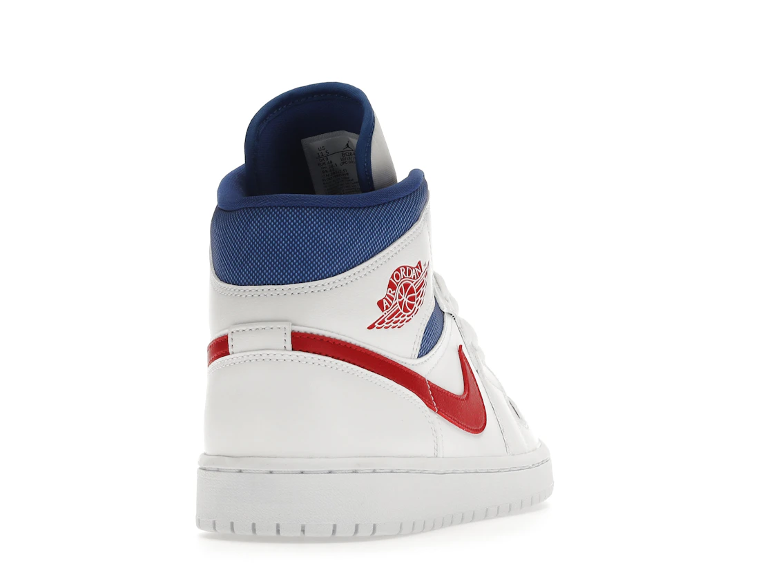 Vue 30 de Jordan 1 Mid White Red Royal 