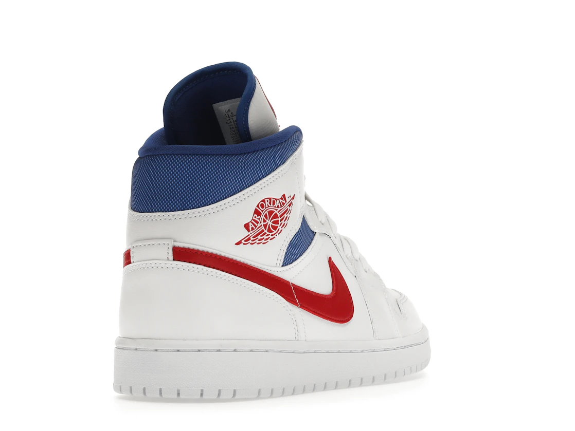 Vue 31 de Jordan 1 Mid White Red Royal 