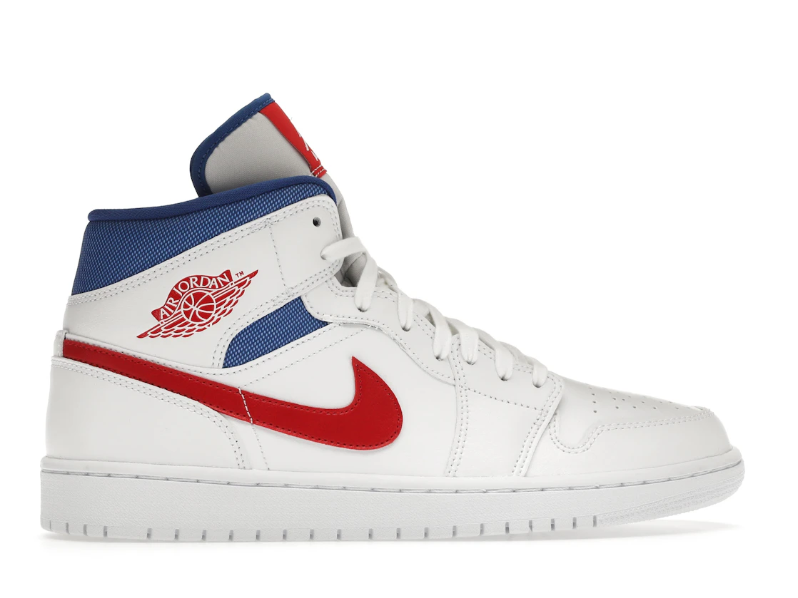 Vue 36 de Jordan 1 Mid White Red Royal 