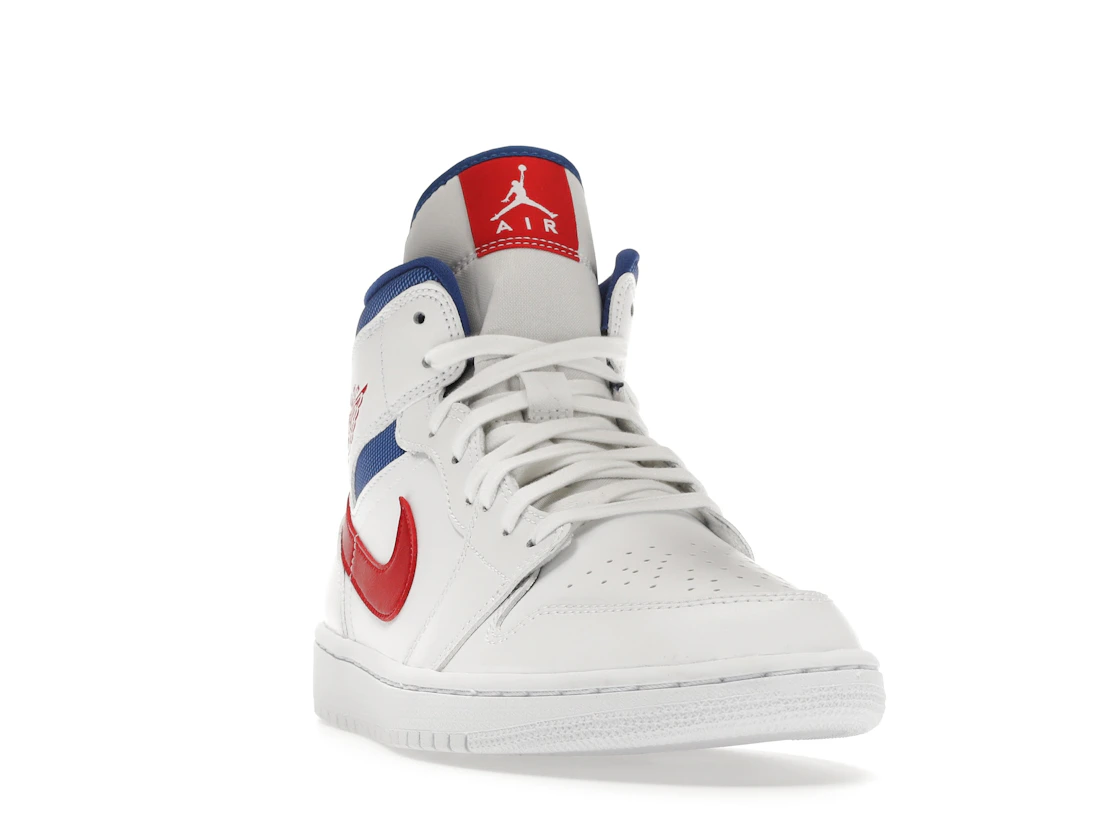 Vue 8 de Jordan 1 Mid White Red Royal 