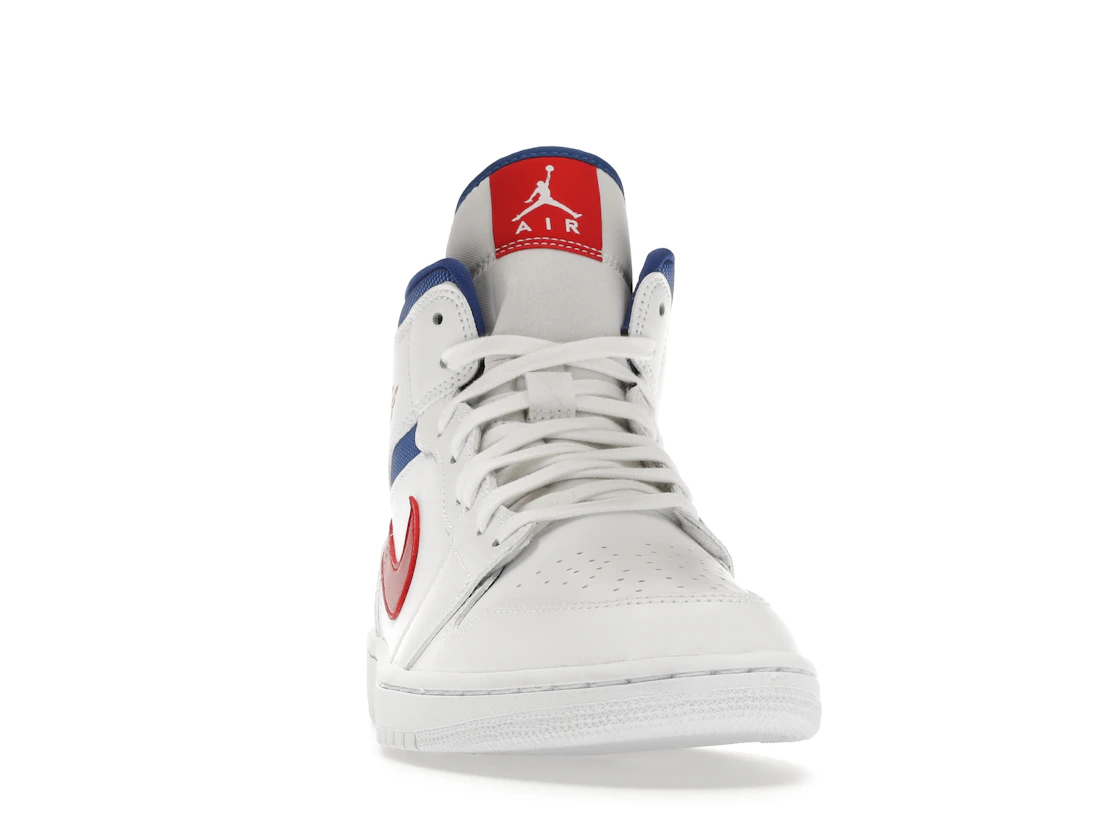 Vue 9 de Jordan 1 Mid White Red Royal 