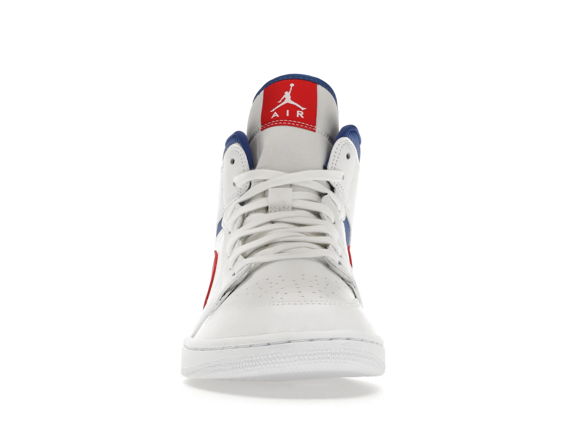 Vue 10 de Jordan 1 Mid White Red Royal 