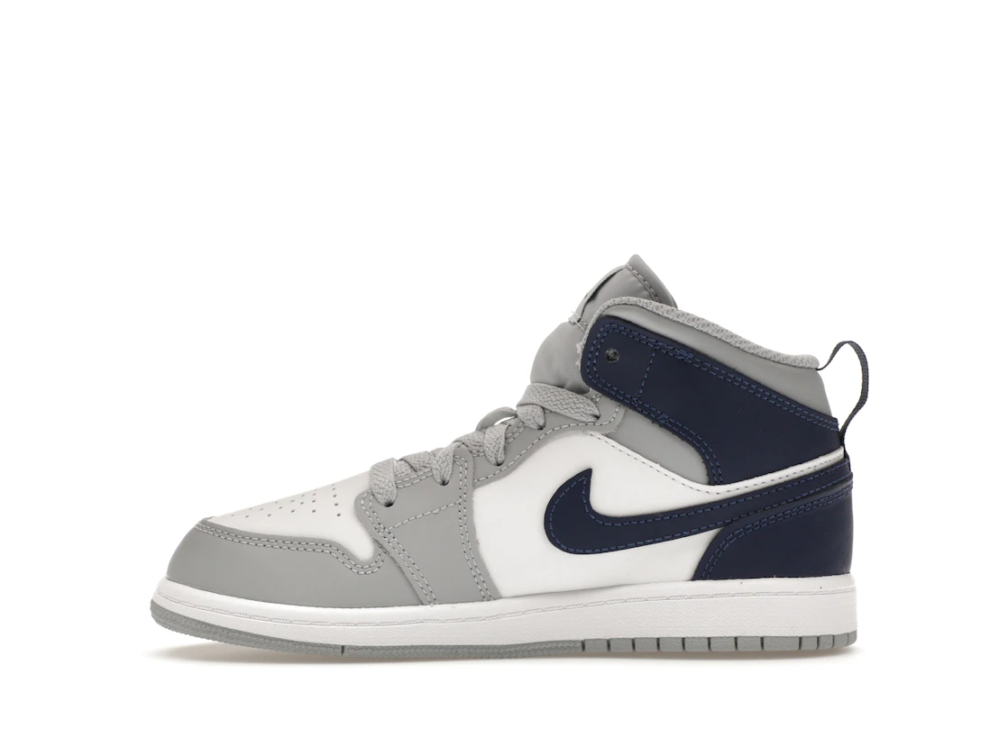 Vue 19 de Jordan 1 Mid Wolf Grey Midnight Navy (PS)