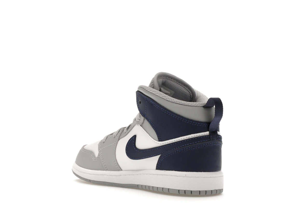 Vue 24 de Jordan 1 Mid Wolf Grey Midnight Navy (PS)