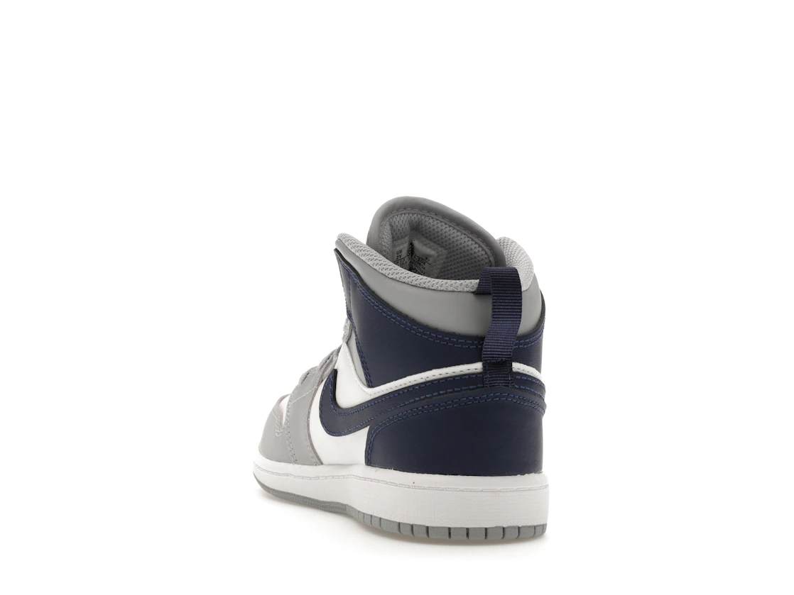 Vue 26 de Jordan 1 Mid Wolf Grey Midnight Navy (PS)