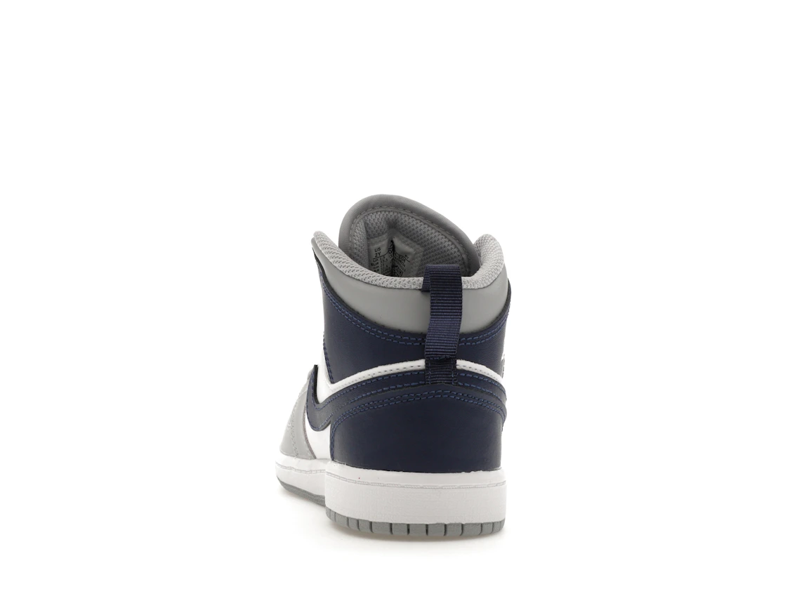 Vue 27 de Jordan 1 Mid Wolf Grey Midnight Navy (PS)