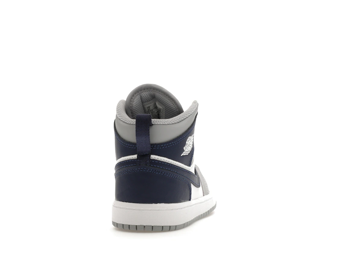 Vue 29 de Jordan 1 Mid Wolf Grey Midnight Navy (PS)