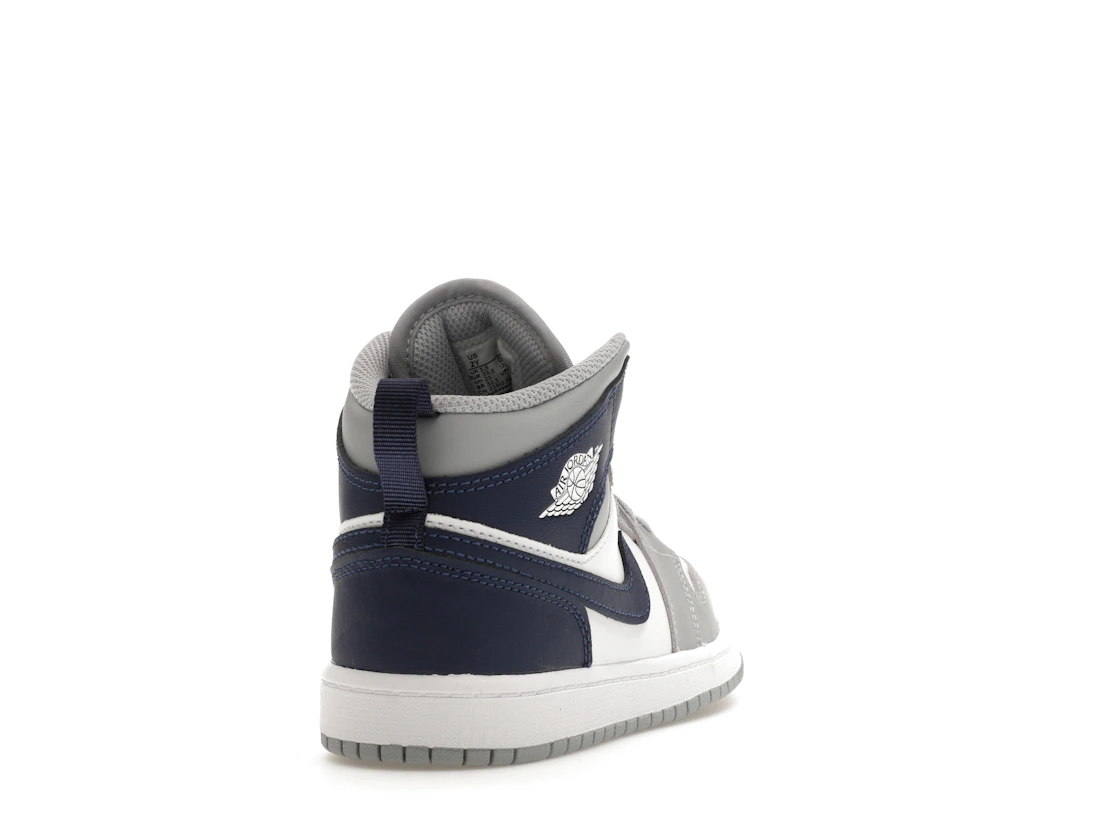 Vue 30 de Jordan 1 Mid Wolf Grey Midnight Navy (PS)