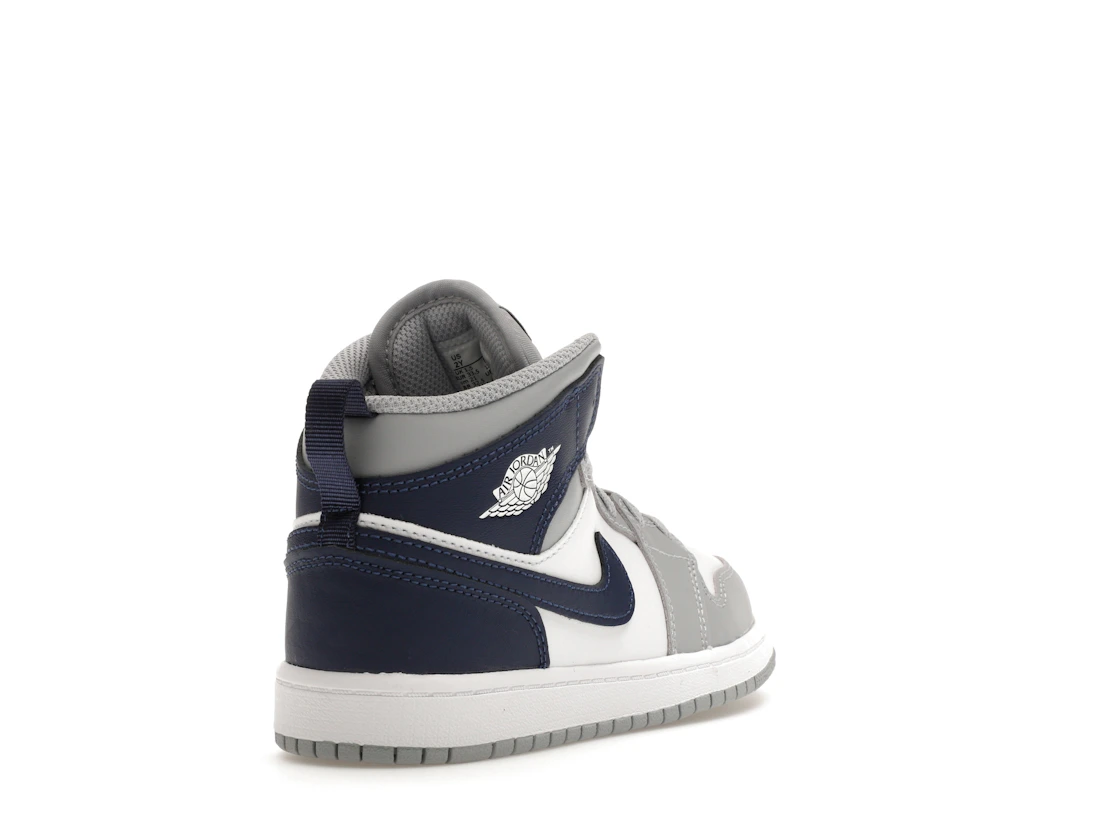Vue 31 de Jordan 1 Mid Wolf Grey Midnight Navy (PS)