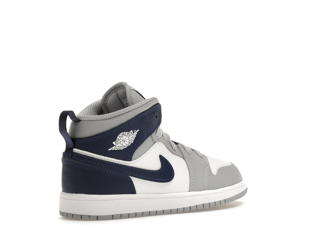 Vue 33 de Jordan 1 Mid Wolf Grey Midnight Navy (PS)