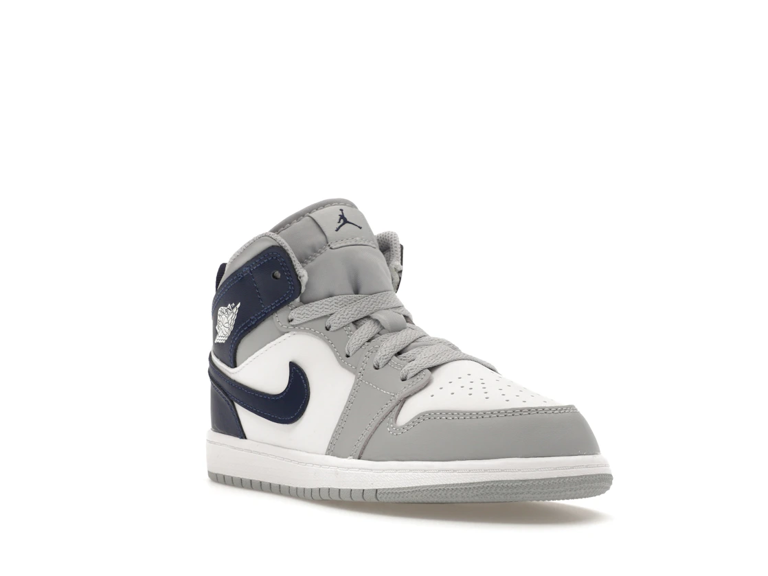 Vue 6 de Jordan 1 Mid Wolf Grey Midnight Navy (PS)