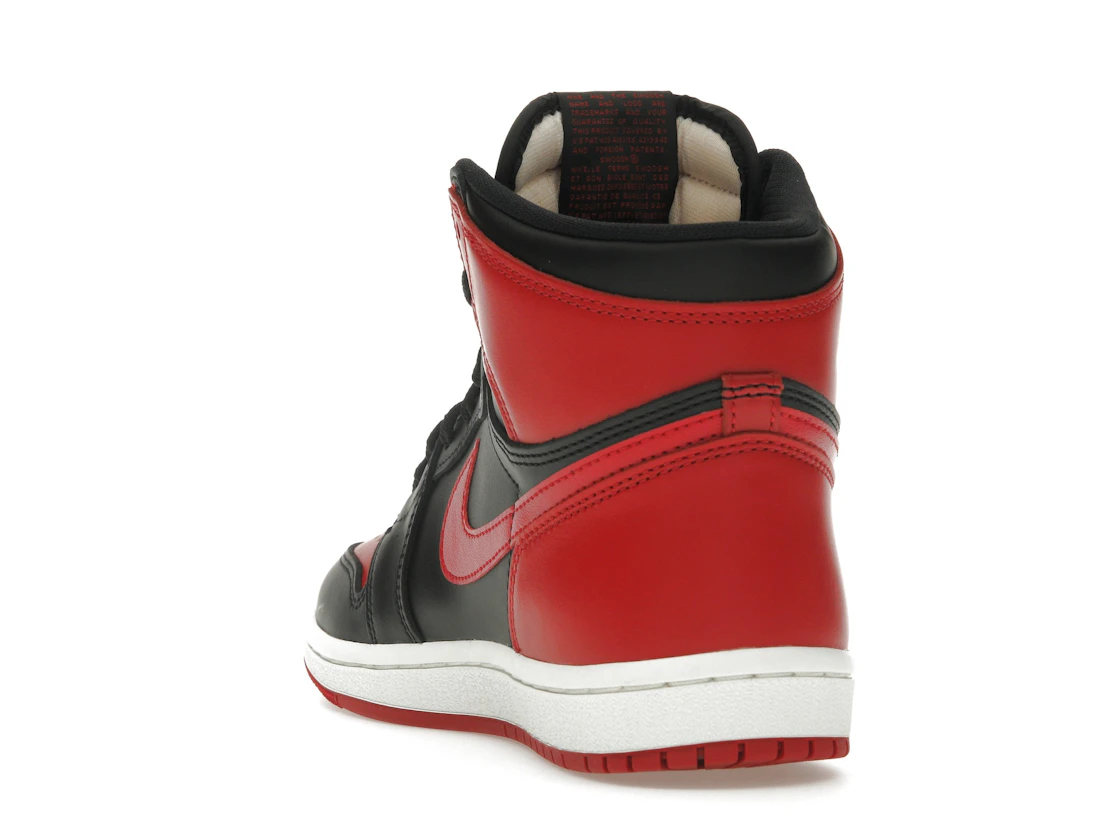 Vue 26 de Jordan 1 Retro High '85 OG Bred (2025)