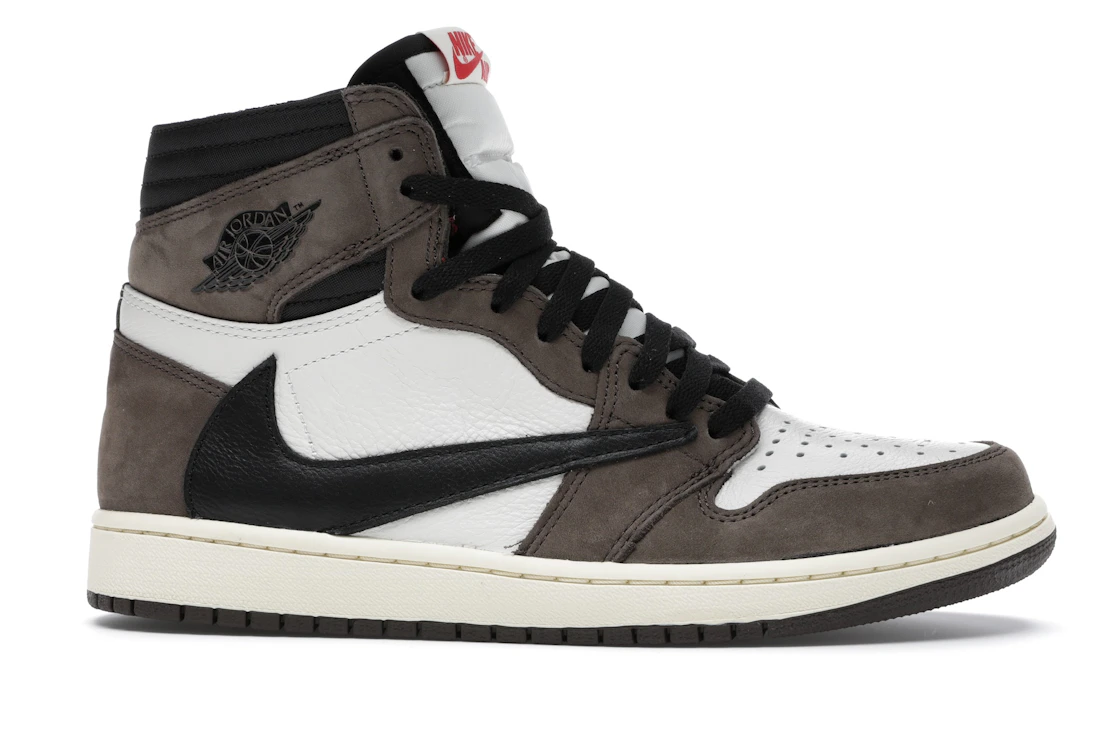 Vue 2 de Jordan 1 Retro High OG SP Travis Scott Mocha
