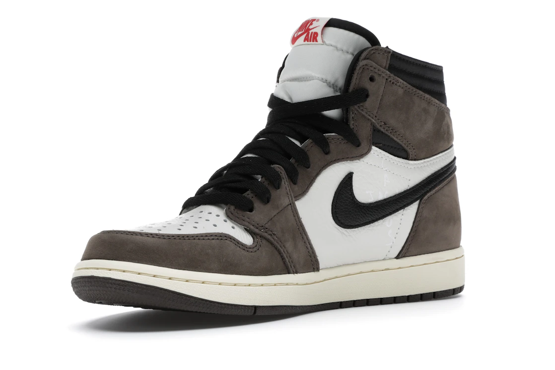 Vue 15 de Jordan 1 Retro High OG SP Travis Scott Mocha