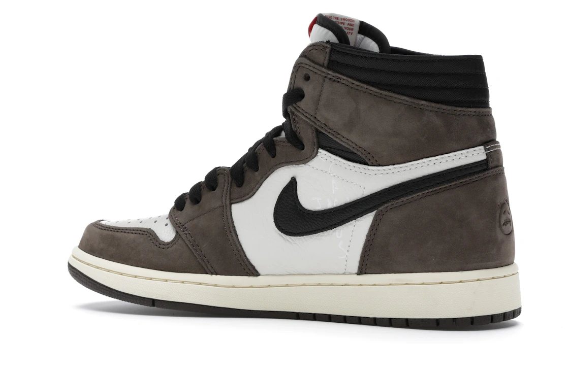 Vue 22 de Jordan 1 Retro High OG SP Travis Scott Mocha