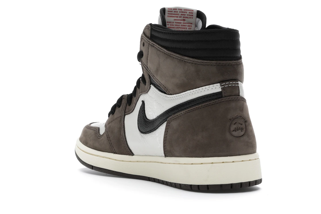 Vue 25 de Jordan 1 Retro High OG SP Travis Scott Mocha